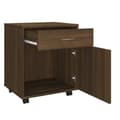 Miniatyrbillede 7 af 9: Skab med hjul 45x38x54 cm konstrueret træ brun egetræsfarve - Skab Med Hjul - Skabe Med Hjul - Home & Living