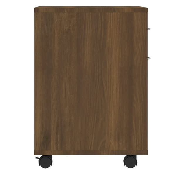 Skab med hjul 45x38x54 cm konstrueret træ brun egetræsfarve - Skab Med Hjul - Skabe Med Hjul - Home & Living