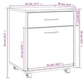 Miniatyrbillede 9 af 9: Skab med hjul 45x38x54 cm konstrueret træ brun egetræsfarve - Skab Med Hjul - Skabe Med Hjul - Home & Living