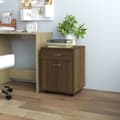 Miniatyrbillede 2 af 9: Skab med hjul 45x38x54 cm konstrueret træ brun egetræsfarve - Skab Med Hjul - Skabe Med Hjul - Home & Living