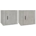 Pikkukuva 3 / 11: Yöpöydät 2 kpl betoninharmaa 50x39x47 cm - Yöpöytä - Yöpöydät - Home & Living