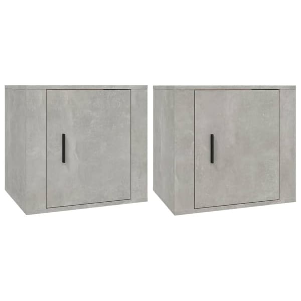 Yöpöydät 2 kpl betoninharmaa 50x39x47 cm - Yöpöytä - Yöpöydät - Home & Living