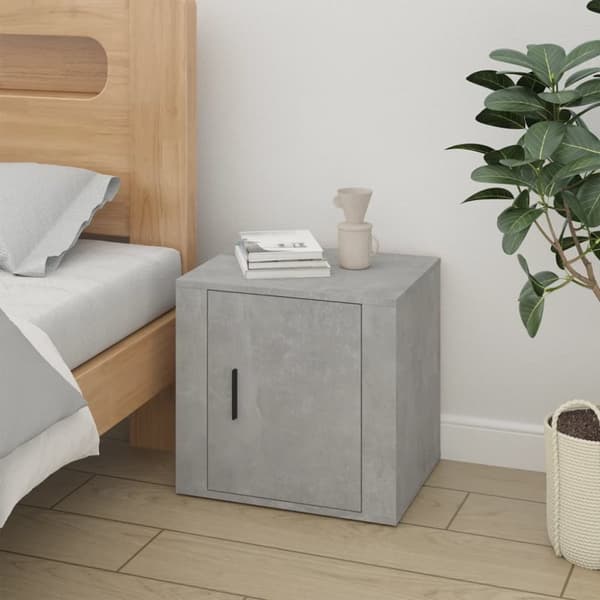 Yöpöydät 2 kpl betoninharmaa 50x39x47 cm - Yöpöytä - Yöpöydät - Home & Living