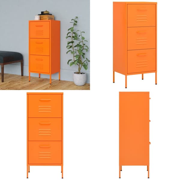 Opbevaringsskab 42,5x35x101,5 cm stål orange - Opbevaringsskab - Opbevaringsskabe - Home & Living