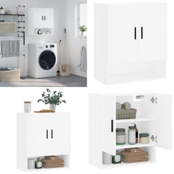 Vægskab 60x31x70 cm konstrueret træ hvid - Vægskab - Vægskabe - Home & Living