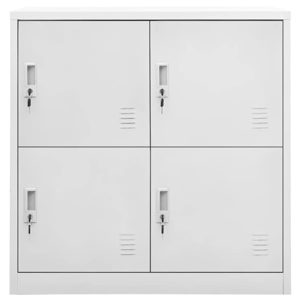 Förvaringsskåp 2 st ljusgrå 90x45x92,5 cm stål - Klädskåp För Omklädningsrum - Klädskåp Omklädningsrum - Home & Living