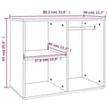 Miniatyrbillede 8 af 9: Skab 80x40x65 cm konstrueret træ hvid højglans - Kosmetikskab - Kosmetikskabe - Home & Living