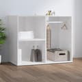 Miniatyrbillede 2 af 9: Skab 80x40x65 cm konstrueret træ hvid højglans - Kosmetikskab - Kosmetikskabe - Home & Living