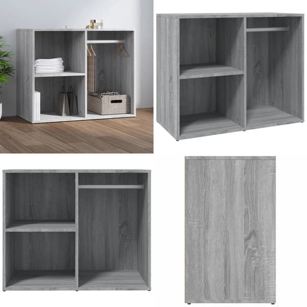 Skab 80x40x65 cm konstrueret træ grå sonoma-eg - Kosmetikskab - Kosmetikskabe - Home & Living