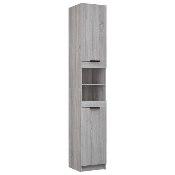 Badeværelsesskab 32x34x188,5 cm konstrueret træ grå sonoma-eg - Badeværelsesskab - Badeværelsesskabe - Home & Living