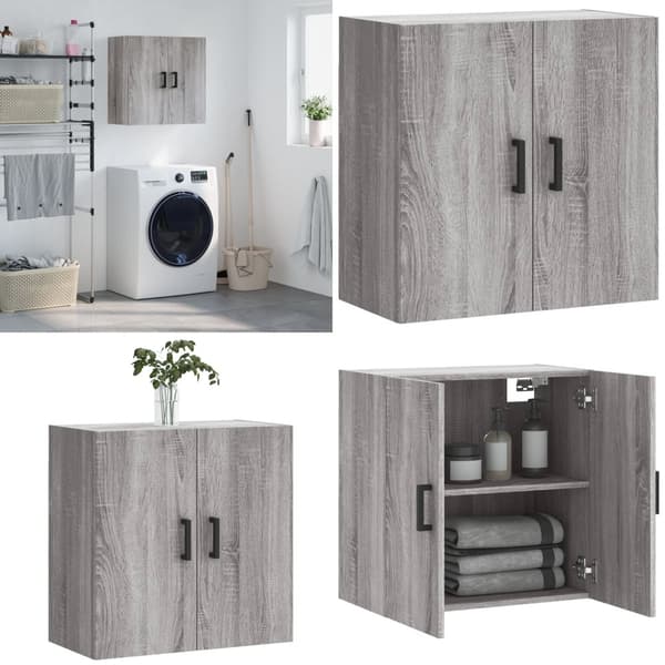Vægskab 60x31x60 cm konstrueret træ grå sonoma-eg - Vægskab - Vægskabe - Home & Living