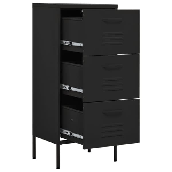 Opbevaringsskab 42,5x35x101,5 cm stål sort - Opbevaringsskab - Opbevaringsskabe - Home & Living