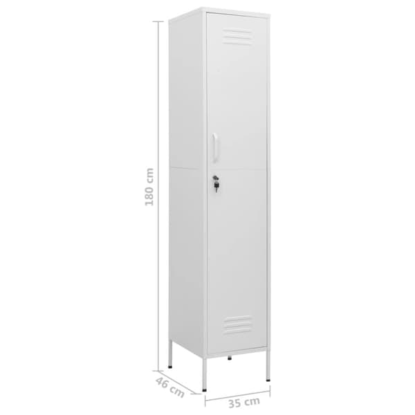 Skab 35x46x180 cm stål hvid - Skab - Skabe - Home & Living