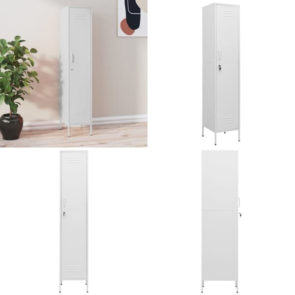 Skab 35x46x180 cm stål hvid - Skab - Skabe - Home & Living