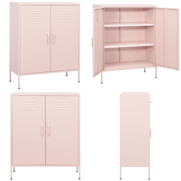 Förvaringsskåp rosa 80x35x101,5 cm stål - Skänk - Skänkar - Home & Living