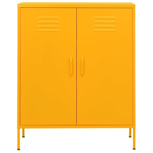 Varastokaappi sinapinkeltainen 80x35x101,5 cm teräs - Varastokaappi - Varastokaapit - Home & Living