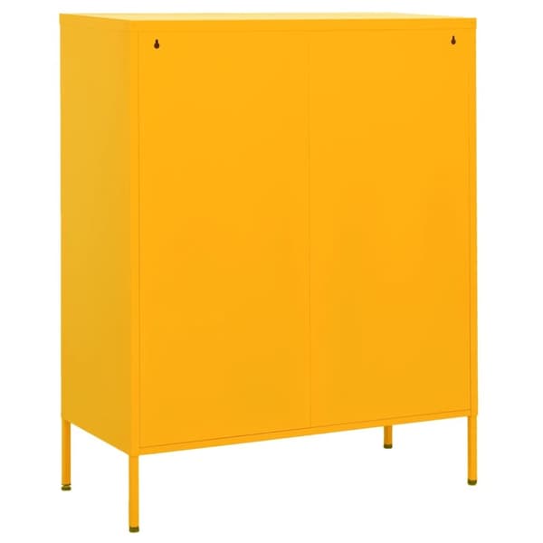 Varastokaappi sinapinkeltainen 80x35x101,5 cm teräs - Varastokaappi - Varastokaapit - Home & Living