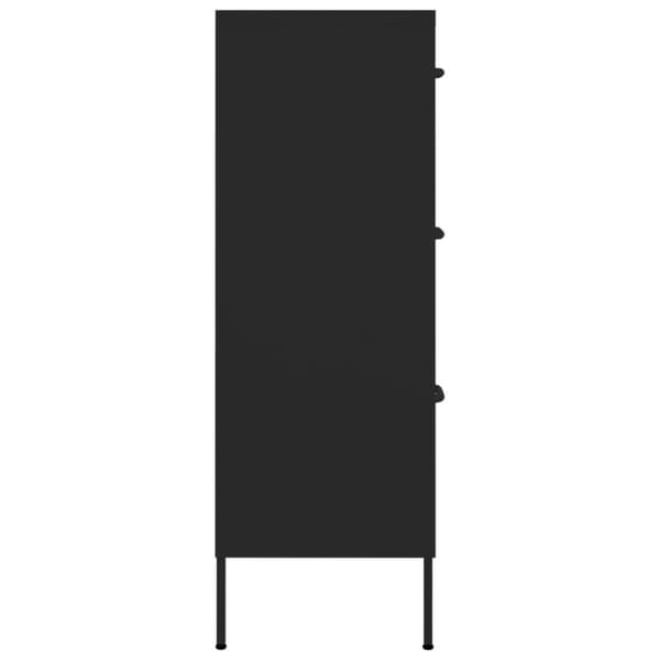 Kommode 80x35x101,5 cm stål sort - Kommode - Kommoder - Home & Living