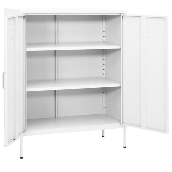 Opbevaringsskab 80x35x101,5 cm stål hvid - Opbevaringsskab - Opbevaringsskabe - Home & Living