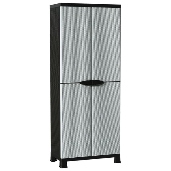 Opbevaringsskab 68x39x171,5 cm rattandesign plastik - Skab - Skabe - Home & Living