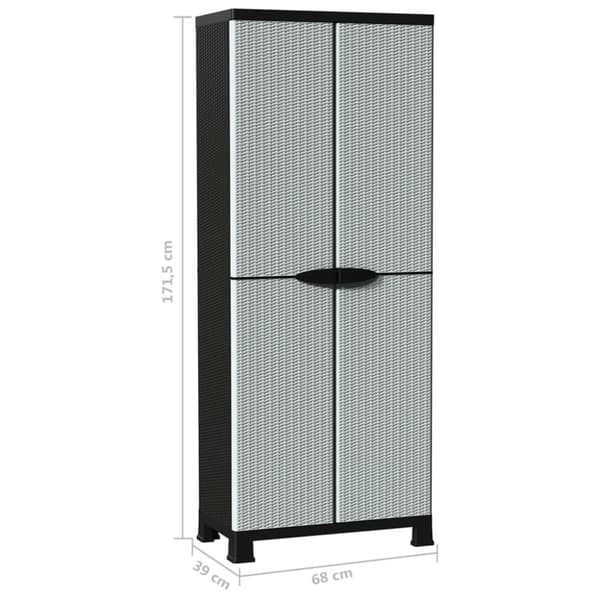 Opbevaringsskab 68x39x171,5 cm rattandesign plastik - Skab - Skabe - Home & Living