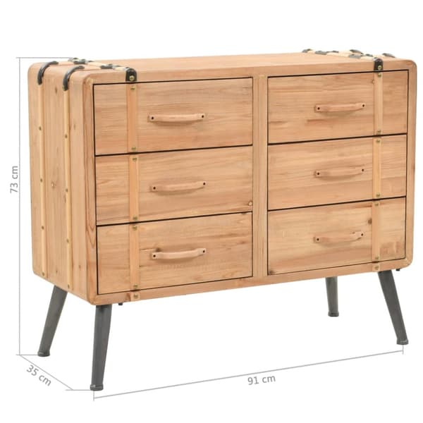 Kommode 91x35x73 cm massivt grantræ - Kommode - Kommoder - Home & Living