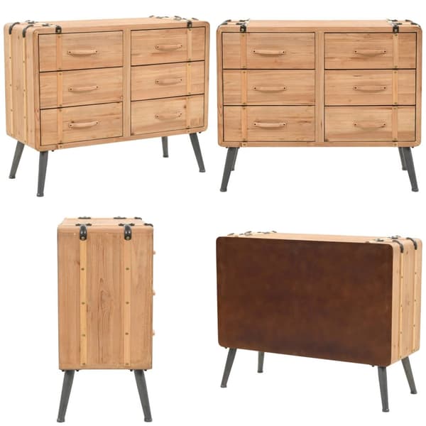 Kommode 91x35x73 cm massivt grantræ - Kommode - Kommoder - Home & Living