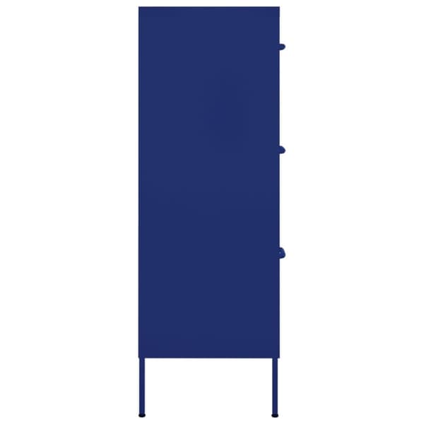 Kommode 80x35x101,5 cm stål marineblå - Kommode - Kommoder - Home & Living