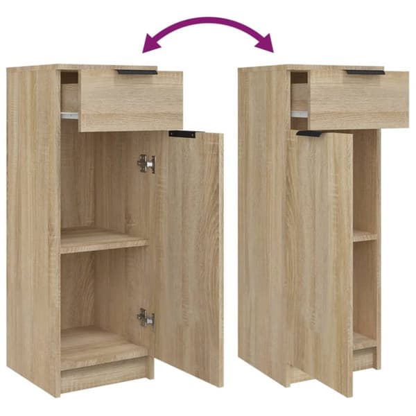 Badeværelsesskab 32x34x90 cm konstrueret træ sonoma-eg - Badeværelsesskab - Badeværelsesskabe - Home & Living