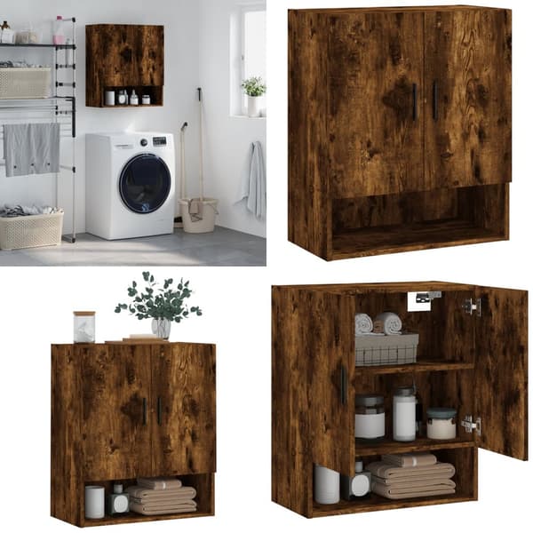 Vægskab 60x31x70 cm konstrueret træ røget egetræsfarve - Vægskab - Vægskabe - Home & Living