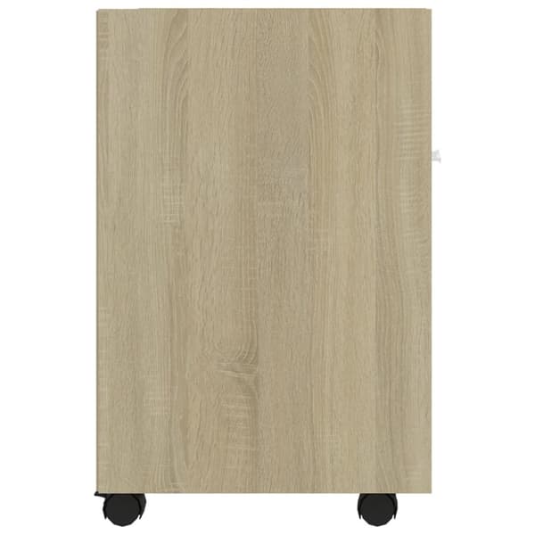 Sideskab med hjul 33x38x60 cm spånplade sonoma-eg - Sideskab - Sideskabe - Home & Living