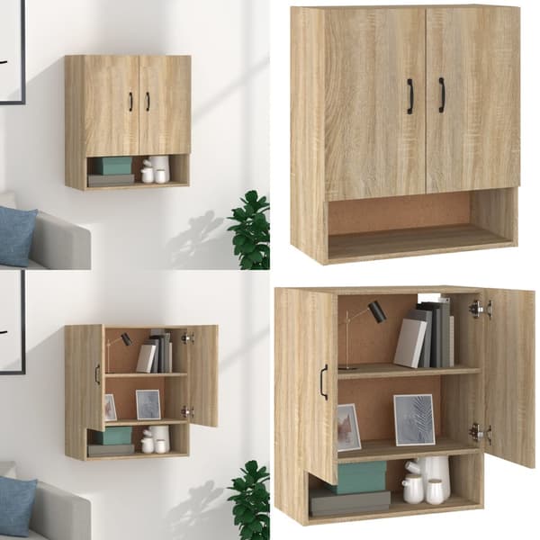 Vægskab 60x31x70 cm konstrueret træ sonoma-eg - Vægskab - Vægskabe - Home & Living