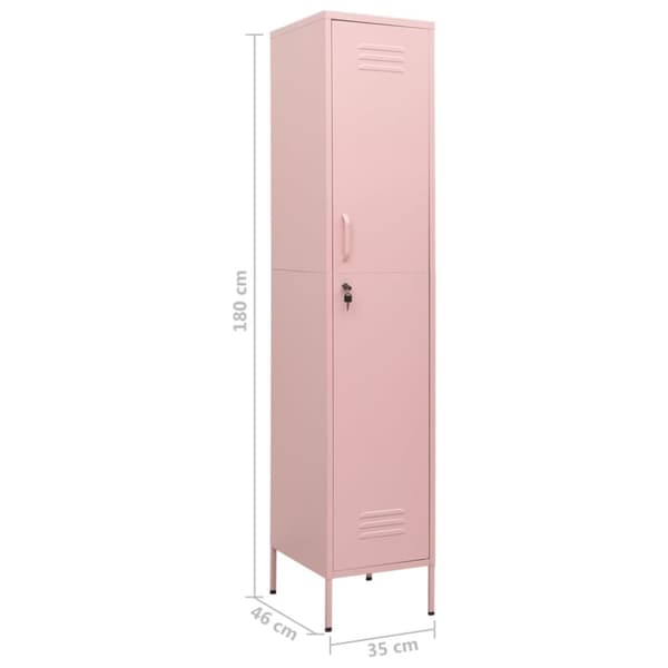Skab 35x46x180 cm stål pink - Skab - Skabe - Home & Living