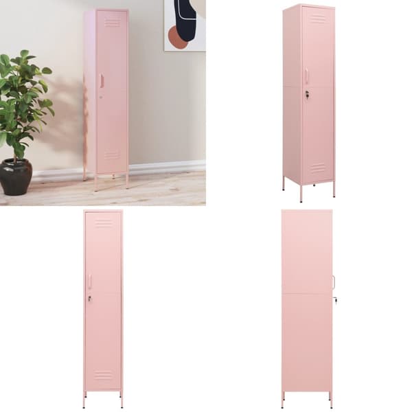 Skab 35x46x180 cm stål pink - Skab - Skabe - Home & Living