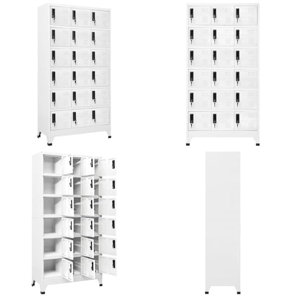 Skab 90x40x180 cm stål hvid - Skab - Skabe - Home & Living