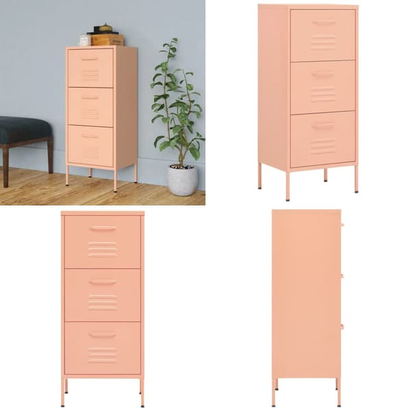 Varastokaappi pinkki 42,5x35x101,5 cm teräs - Varastokaappi - Varastokaapit - Home & Living