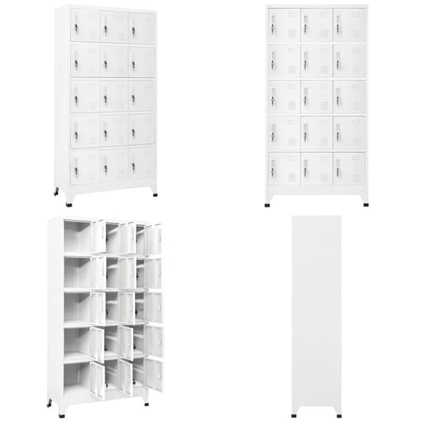 Skab 90x40x180 cm stål lysegrå - Skab - Skabe - Home & Living