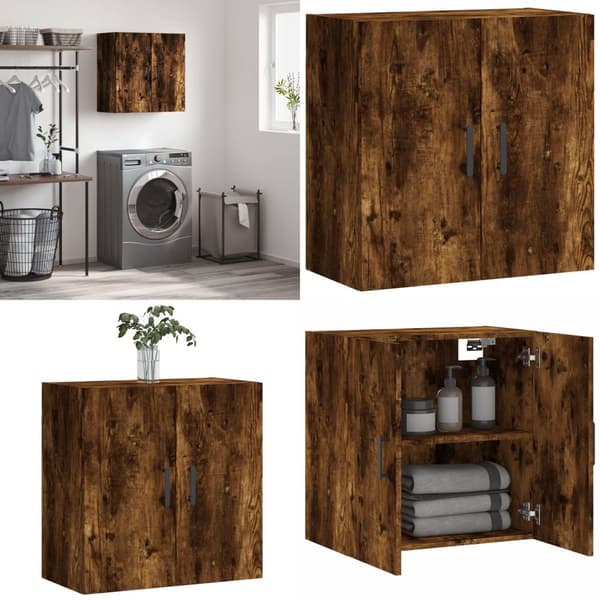Vægskab 60x31x60 cm konstrueret træ røget egetræsfarve - Vægskab - Vægskabe - Home & Living