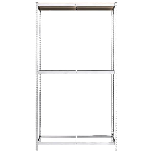 Däckställ 2 hyllplan silver 110x40x180 cm stål