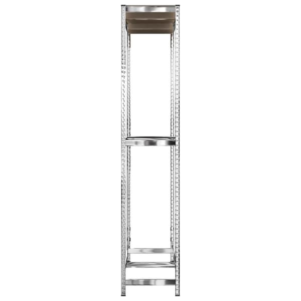 Däckställ 2 hyllplan silver 110x40x180 cm stål