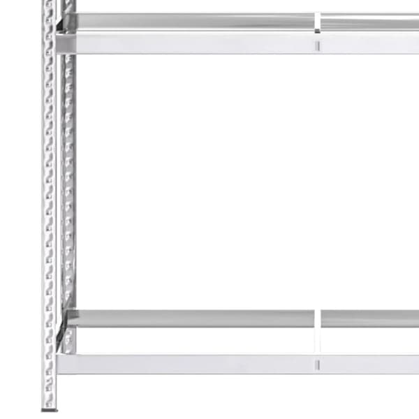 Däckställ 2 hyllplan silver 110x40x180 cm stål