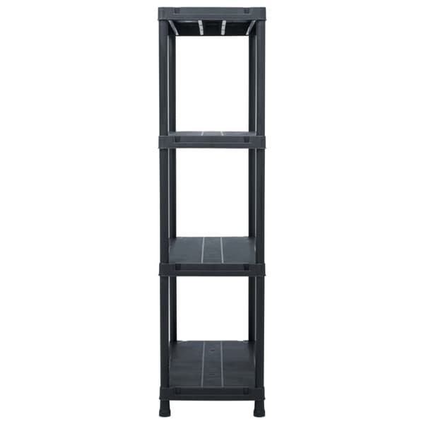 Förvaringshyllor 2 st svart 60x30x138 cm plast