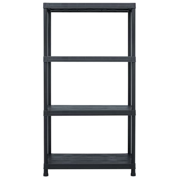 Förvaringshyllor 5 st svart 60x30x138 cm plast
