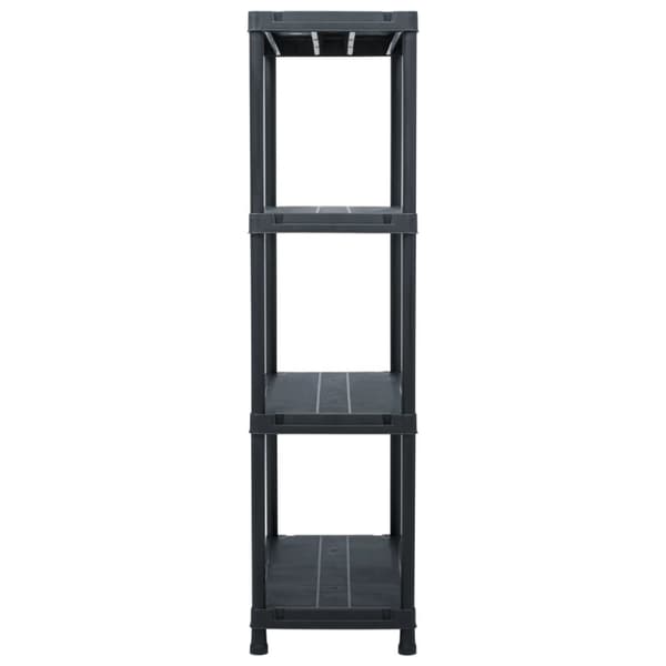 Förvaringshyllor 5 st svart 60x30x138 cm plast