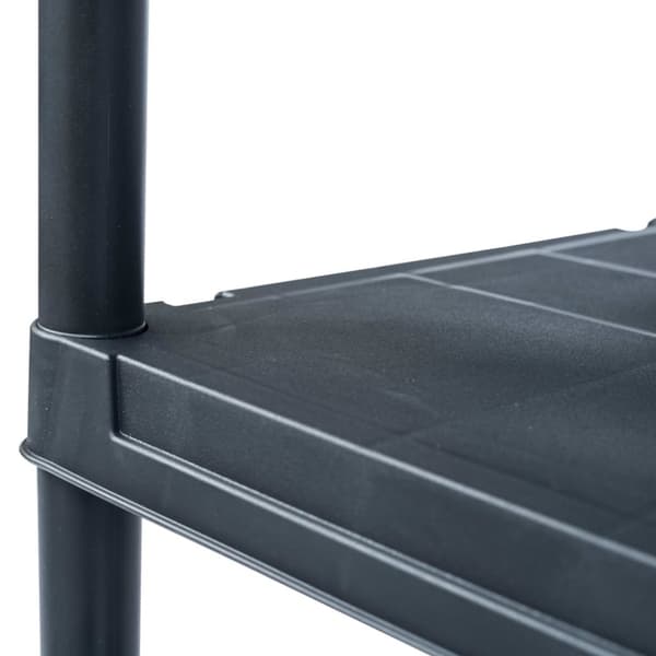 Förvaringshyllor 5 st svart 60x30x138 cm plast
