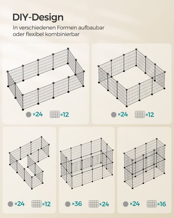 Rootz Black Metal Grid Storage Organizer - Wire Grid Rack - Grid Panel Organizer - Holdbar ABS-plastik - Alsidig opbevaringsløsning - Nem montering -