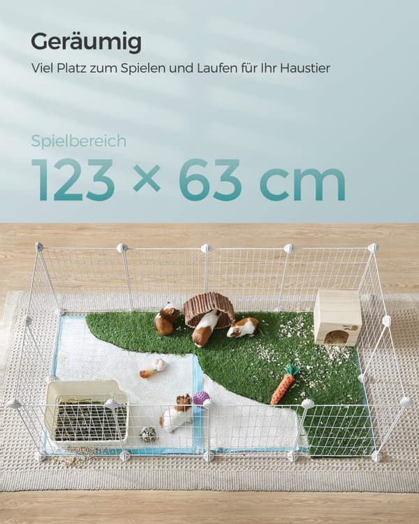 Rootz White Metal Grid Storage Organizer - Wire Grid Rack - Grid Panel Organizer - Hållbara ABS-plastkontakter - Mångsidig förvaringslösning - Enkel m