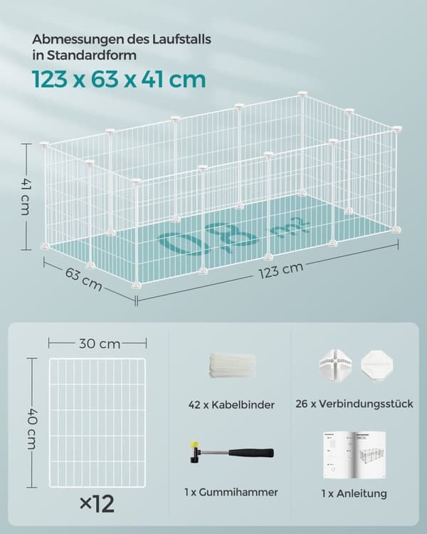 Rootz White Metal Grid Storage Organizer - Wire Grid Rack - Grid Panel Organizer - Hållbara ABS-plastkontakter - Mångsidig förvaringslösning - Enkel m