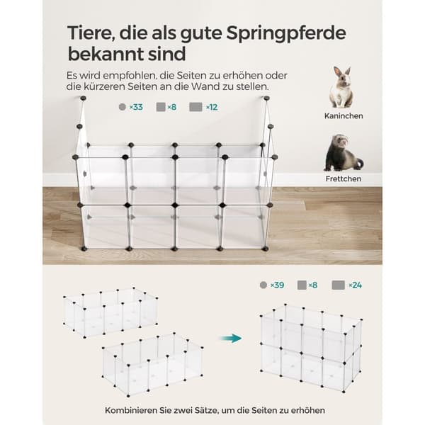 Rootz White Storage Cube Organizer - Plastopbevaringsenhed - Modulært opbevaringssystem - PP og ABS Materiale - Letvægts - 125cm x 63cm x 42cm