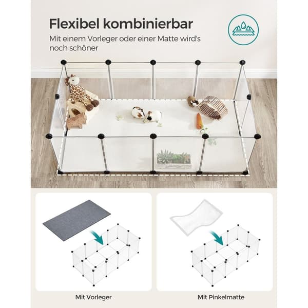 Rootz White Storage Cube Organizer - Plastopbevaringsenhed - Modulært opbevaringssystem - PP og ABS Materiale - Letvægts - 125cm x 63cm x 42cm
